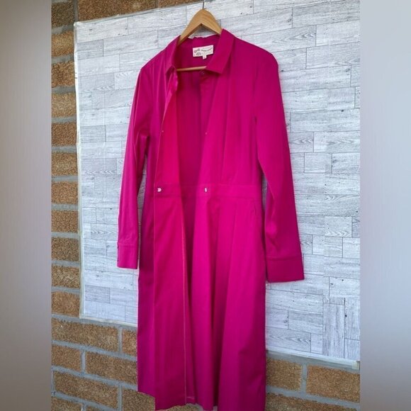 Maison common hot pink shirt wrap dress size 38/6 - Picture 10 of 16